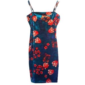 FOREVER 21 velvet floral dress